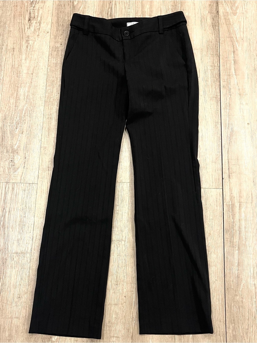 G.H. Bass Black Dress Pants with Subtle Stripes 4 - Picture 2 of 13